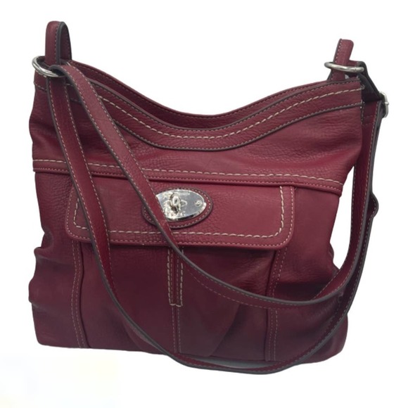 BOC BORN CONCEPT BURGUNDY VINYL PURSE - Picture 7 of 15